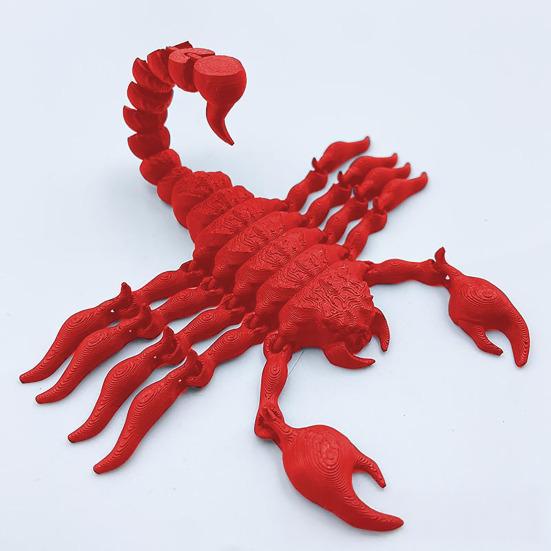 3D-печатная фигурка скорпиона, подвижные суставы, красочная фигурка скорпиона, шарнирная модель животного, игрушка-фиджет, украшение для рабочего стола, орнамент