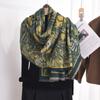 Elegant Retro Oil Painting Style Scarf: Imitation Cashmere, Warm, Fashionable, and Unique Design for Women.