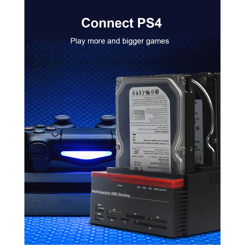 2,5 "/3,5" USB 3.0 до 2 SATA 1 IDE HDD Жесткий диск Док-станция Кардридер USB3.0 M2 TF
