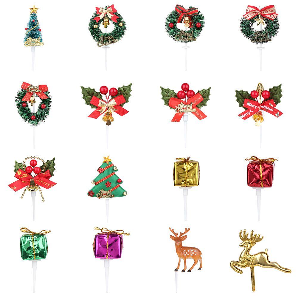 Claus Party Supplies Ornaments New Year Xmas Cake Decor Christmas DIY Christmas Cake Decoration