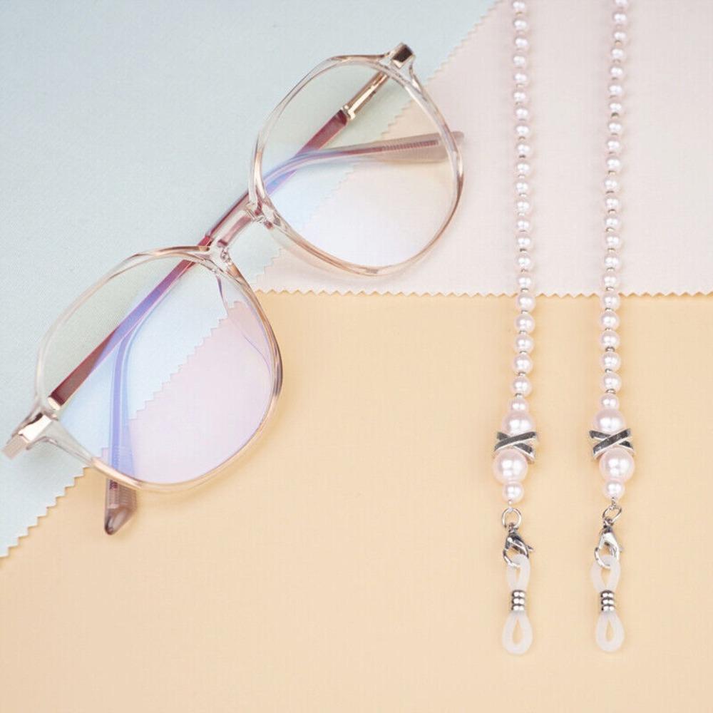 Цепочка для очков против отсоединения Имитация жемчуга Ремешок для очков Новая веревка для очков На открытом воздухе