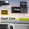 2''IPS Dash Cam 3way Driving Recorder Reversing Image Night Vision Fill-In Light HD 1080P Wide-Angle Dvr Car Charge Black Box