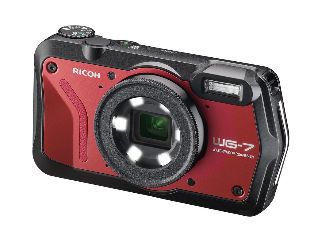 RICOH Red Authentic Outdoor Camera 20m 20 Million Pixels Wide 5x Optical with 6 Ring In Construction and Sites Equipped with with Web Camera 3110 WG-7