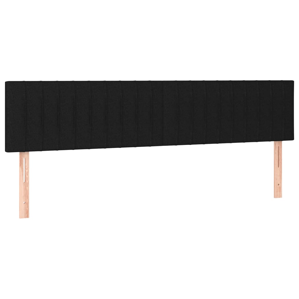 Vidaxl Континентальная кровать с матрасом, черная, ткань 180x200 см