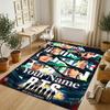 Personalized Crystal Velvet Carpet,BTS Custom Printed Name, Plush Area Rug For Home Indoor Decor
