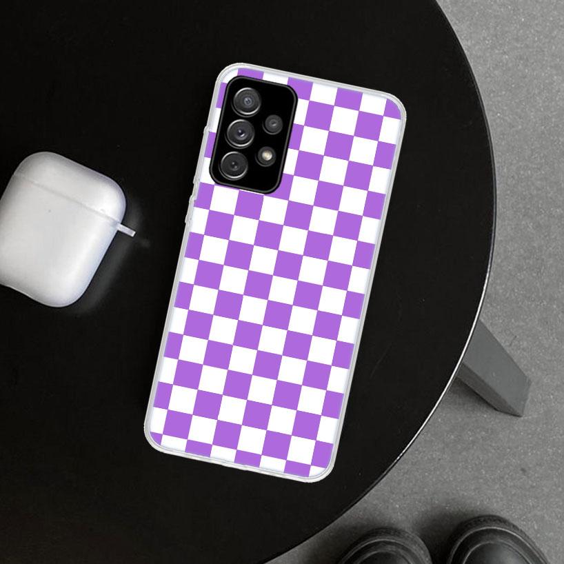 Ретро Классическая Шахматная Доска Сетка Чехол для Телефона для Samsung Galaxy A12 A22 A32 A52 A72 A02S A51 A50S A31 A20S A10S Note 20 Ultra