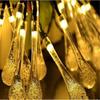 Капли воды Солнечные гирлянды Водонепроницаемые наружные украшения Гирлянда Фарийные огни Рождество Свадьба Вечеринка Сад