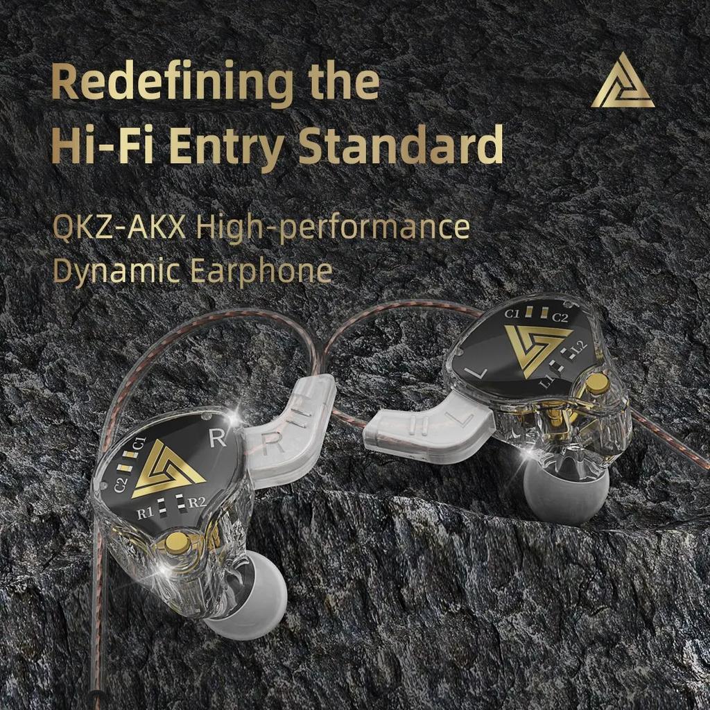 QKZ AKX 3,5 мм Внутриканальные проводные наушники Динамические HIFI Басовые наушники-вкладыши Монитор Наушники Спортивная гарнитура с микрофоном Стерео