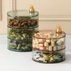Rotatable Candy Box, Nut Snack Storage Box for Home Living Room, Table Top Jewelry Rotating Storage Box, 2/3/4 Layers Sundries Storage Box