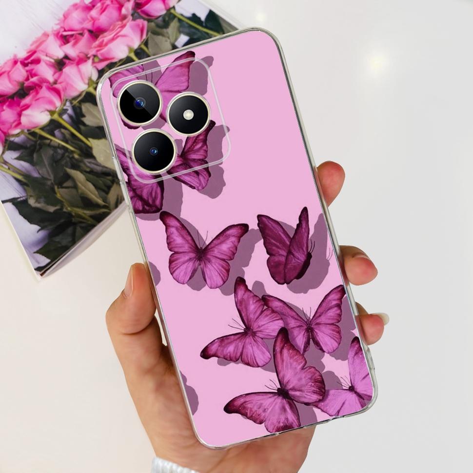 For Realme Note 50 Cases RMX3834 Colorful Painted Cover Soft Silicone Phone Cases For Oppo Realme Note 50 Note50 TPU Fundas