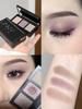 Unny Three-Color Eyebrow Powder Palette, Contour Palette, Natural Eyeshadow Three-In-One, Long-Lasting, Not Easy to Fade, with Brush