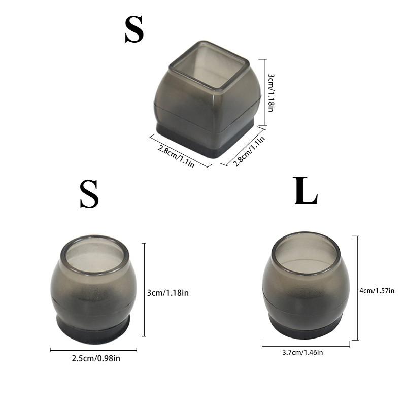 16PCS Chair Leg Caps Felt Stool Table Quiet Feet Pads Non-slip Furniture Foot Protectors Home Decor