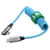 HangTon USB Type C USB 3.2 PD 100 Вт 4K Кабель для SSD, камеры BMPCC ZCAM R5C R6 A7C FX3, iPhone 15 Pro, Максимального монитора ноутбука, Прямоугольный плетеный витой