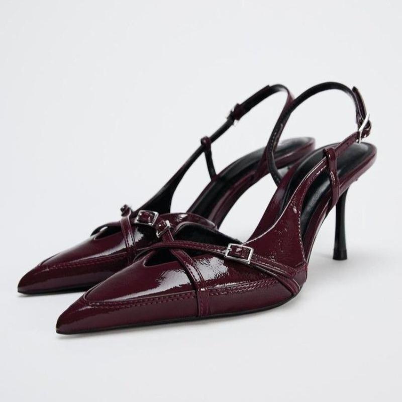 Low Sandals Woman Leather Open Shoes Heel Suit Female Beige Low-heeled Stiletto Spring Closed Retro 2026 Comfort High