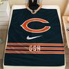 Chicago Bears Print Flannel Blanket, High quality Comfortable for All Seasons, Home Decor, Warmth and Comfort, Perfect for Christmas Gifts