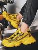 Модные желтые мужские спортивные кроссовки с низким верхом из сетки, дышащие, удобные, легкие для ходьбы, на распродаже, для тренажерного зала, для прыжков, мужские повседневные кроссовки