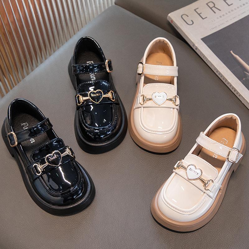 Обувь из кожи для девочек на вечеринку, свадьбу, черные туфли для выступлений, модные детские туфли принцессы Мэри Джейн на толстой подошве