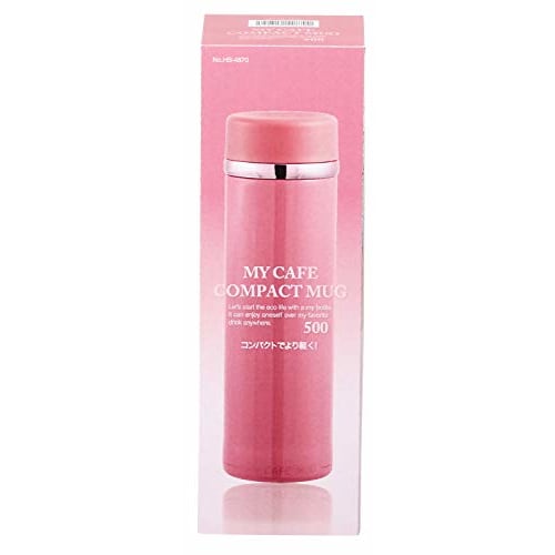 Pearl Metal My Cafe Compact Mug, Pink, 500ml, HB-4870