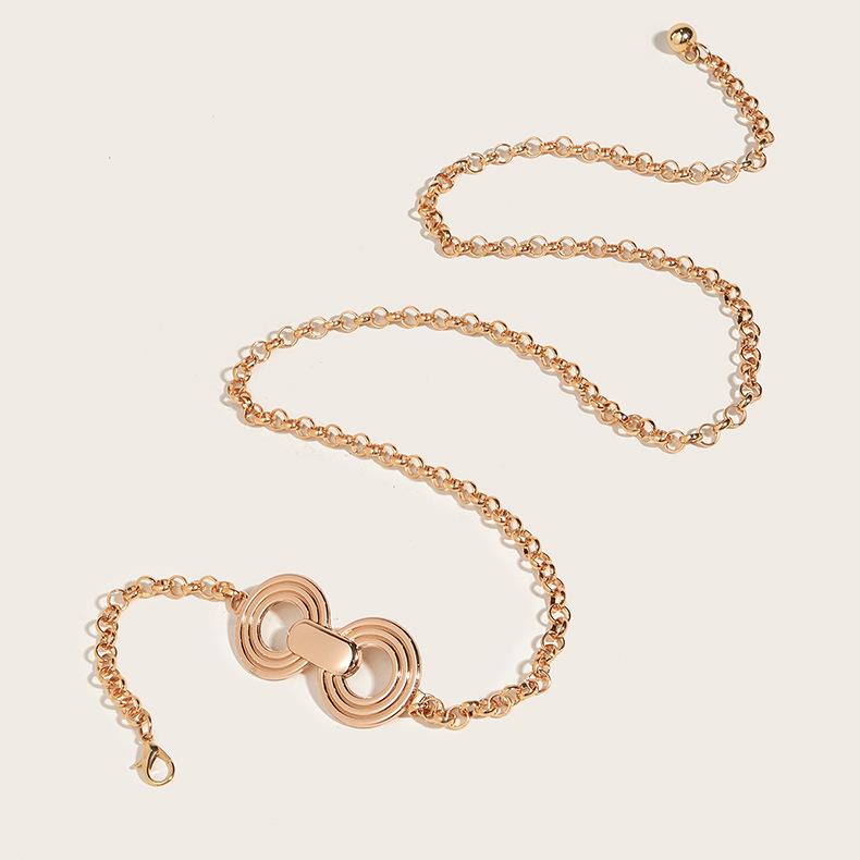 Waist Chain Metal Accessories Gold Belt With Skirt Dress Waist Chain Decoration Thin Belt Tide
