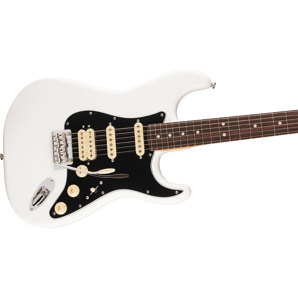 Fender Player II Stratocaster HSS Electric Guitar Rosewood Fingerboard Polar White with Soft Case