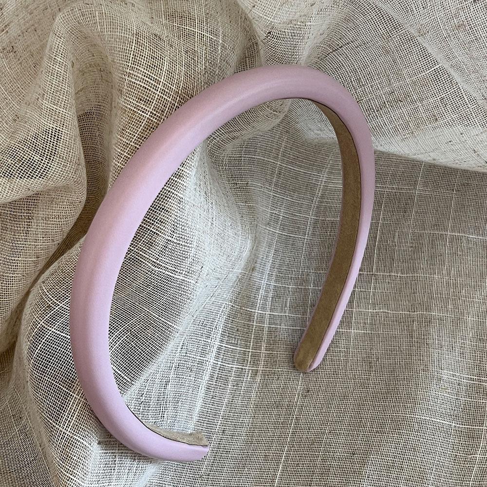 Летняя тонкая кожаная повязка на голову с краем, милая, конфетных цветов, сладкая повязка на волосы для вечеринки, путешествий, макияжа