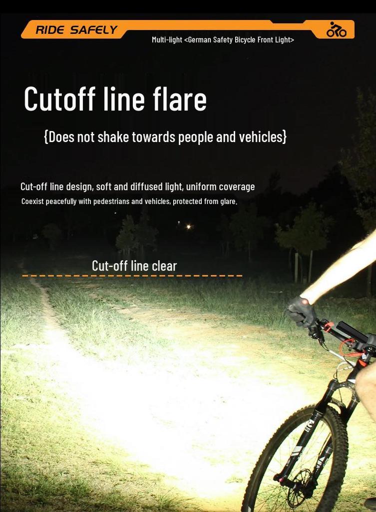 ESLNF High Lumen Multi-LED Aluminum Bicycle Headlight