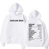 Christian Love Like Jesus Bible Verse Hoodies Men Women Clothing Fashion Harajuku Sweatshirts Fleece Casual Long Sleeve Pullover