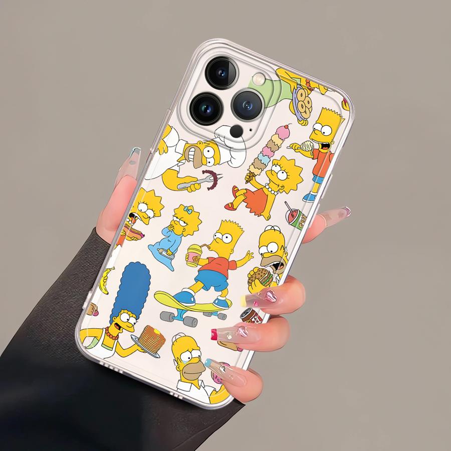 Чехол The S-simpsons для iPhone 17 Pro Max 11 15 XS Max Air 7 8 16 XR 13 Pro 14 Plus 12 Mini Мягкий чехол для телефона