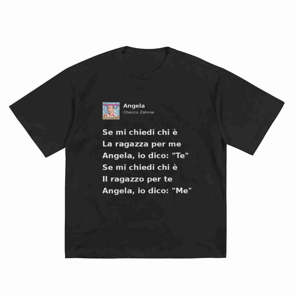 Angela Checco Zalone Famous Italian Actor Short Sleeve Tee 100% Cotton T-Shirt