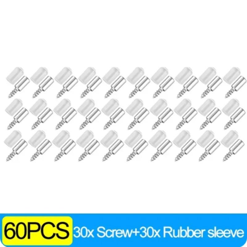 Самонарезающий винт Держатель пластины для гардероба Кронштейны для перегородки шкафа Фиксированные винты Опорные колышки для полок с нескользящей втулкой