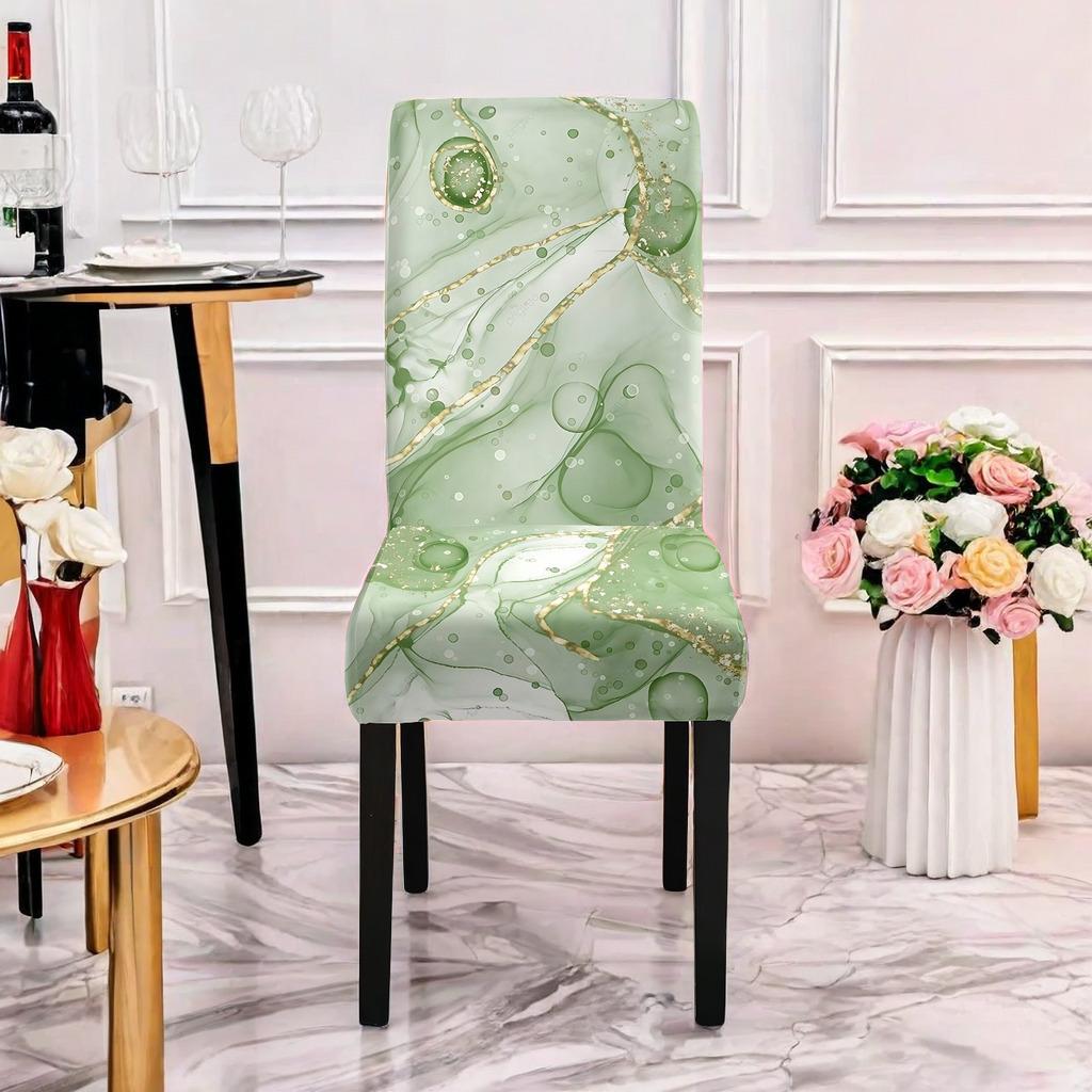 Чехол для стула с принтом из мрамора, универсальный чехол для стула Four Seasons для дома