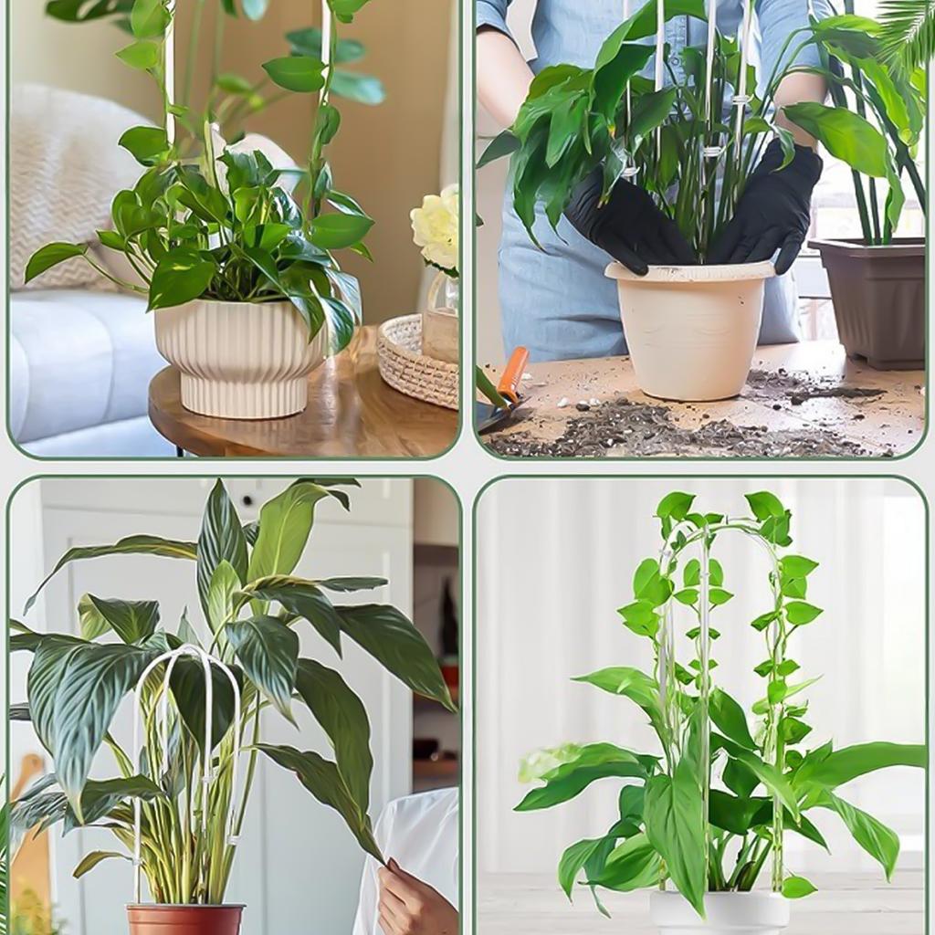 2pcs Garden U-shaped Acrylic Plant Climbing Frame Transparent And Durable Suitable For Indoor Vine And Flower Pot Support