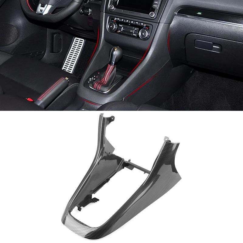 5K0863680 Carbon Fiber Style Center Console Frame Gear Shift Panel Cover Bezel Trim Auto Parts For Volkswagen VW Golf MK6 2009-2013