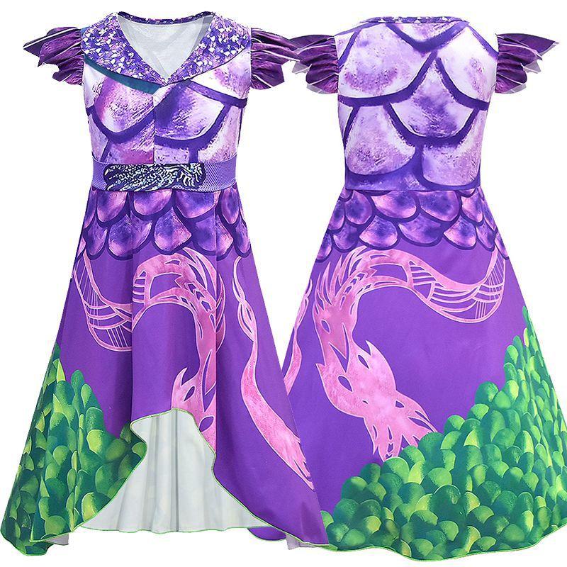 Элегантный и очаровательный костюм Мал из Наследников 3 для косплея для взрослых девушек. Идеально подходит для Хэллоуина