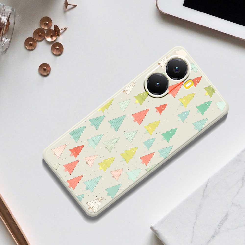 For Xiaomi Redmi Turbo 4 5G/Poco X7 Pro 5G Case Colorful Trees Pattern Printing Straight Edge TPU Phone Back Cover
