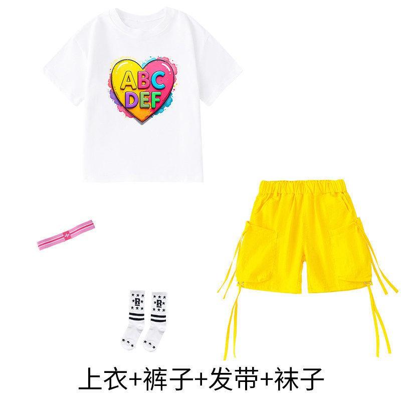 Kids Hip Hop Dance Outfit Set Boys Girls Street Performance Jazz Show Costume