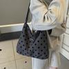 Сумка-тоут с бантом, женская сумка через плечо с принтом в горошек, большая вместимость, рюкзак