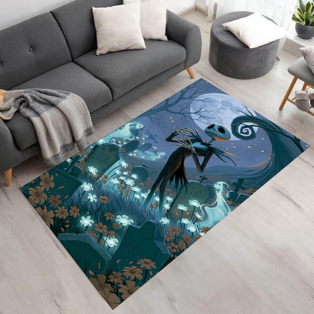 Jack Skellington Carpet Perfect for Dormitory Kitchen Playrooms Outdoor Antislip Carpet Anime Office Decor Spiritual Gift