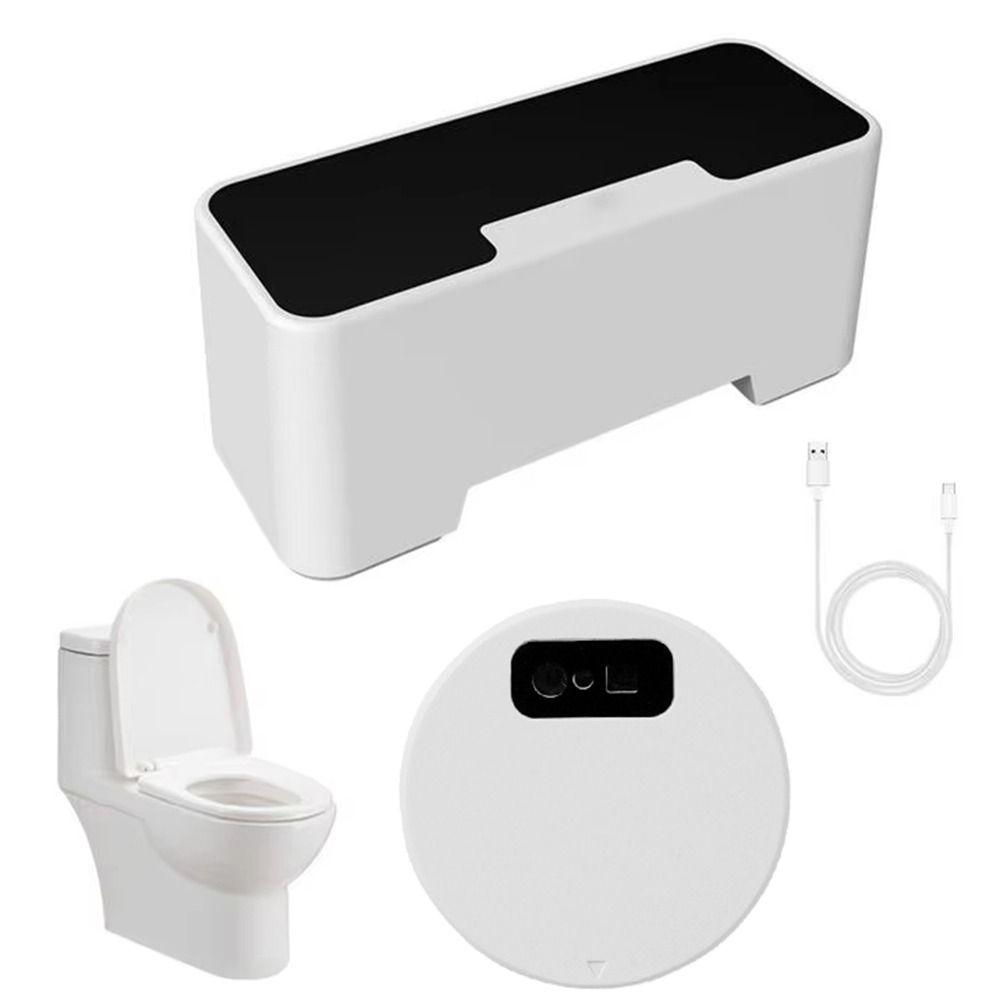 Low Noise Automatic Toilet Flush Sensor Type-C Rechargeable Automatic Flush Button  Bathroom