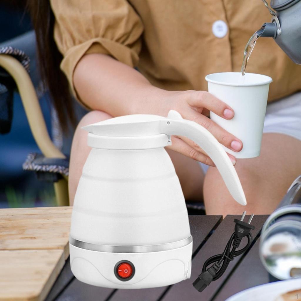 Folding Electric Kettle Foldable 1.2L Silicone Fast Boiling Small Portable Tea Pot