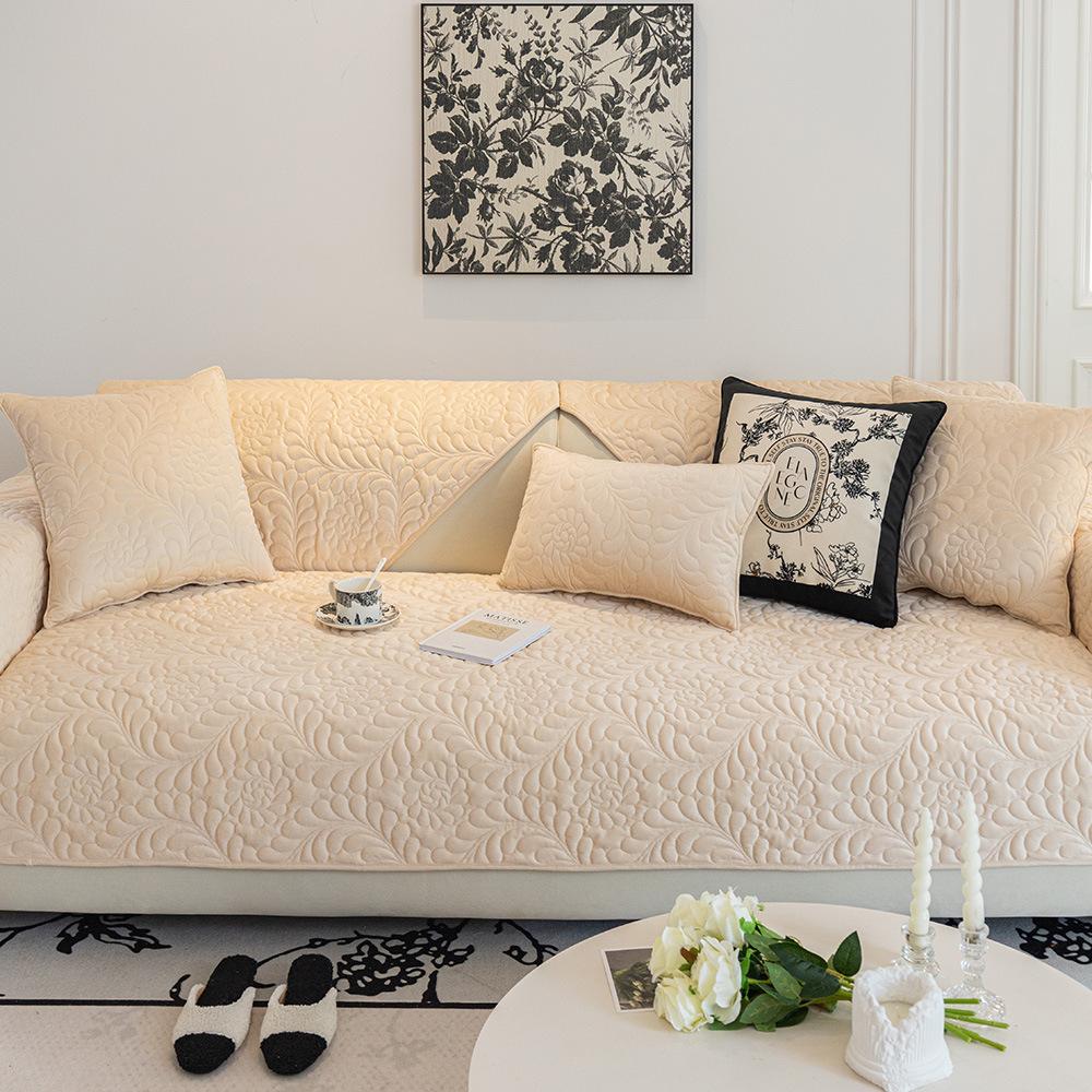 Зимняя хрустальная бархатная диванная подушка, новая легкая французская кремовая подушка в стиле тканевая кожаная диванная подушка