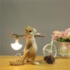 Resin Squirrel Mini LED Night Light Children's Room Table Lamp Decor Animal Squirrel Desk Lamp Bedside Lamp Home Decor Fixtures