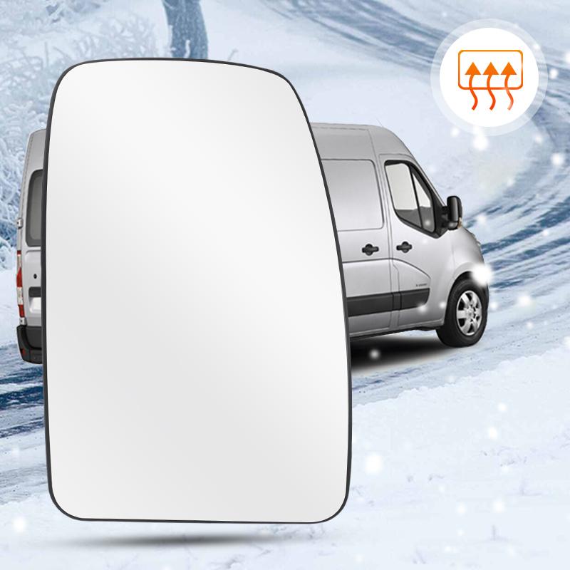 Rearview Mirror Glass W/ Back Plate Heated For Nissan NV400 2011- Renault Master 3 2010- Opel /Vauxhall Movano 2010-
