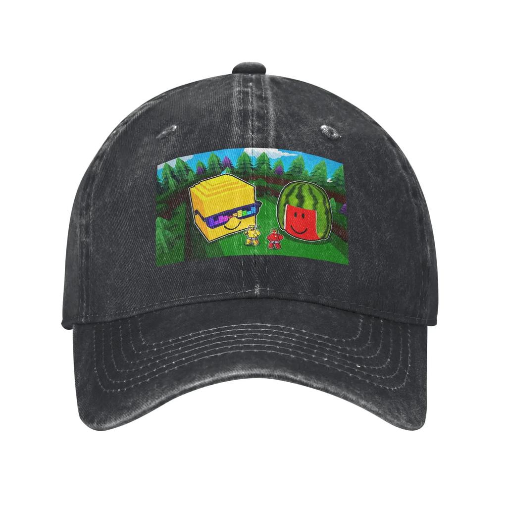 Sunny And Melon Denim Cap Casual Baseball Caps Adjustable Hat Summer Unisex Baseball Hats
