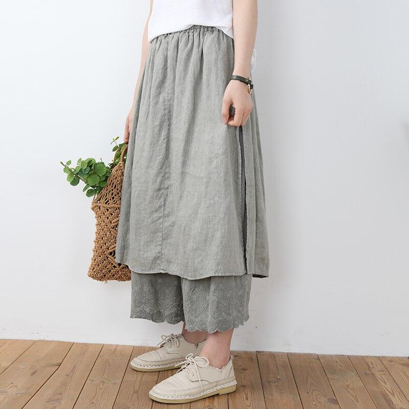 Летние свободные женские винтажные юбки трапециевидной формы в японском стиле с высокой талией