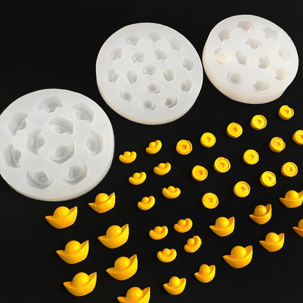 Слитки и монеты в китайском стиле Формы для свечей Формы для литья Формы для выпечки Формы для шоколада Силиконовая форма Формы для эпоксидной смолы