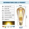 6 Pack E27 St64 Filament Led Bulb 6w 2200k Warm Yellow Vintage Edison Vintage Antique 540lm Equivalent To 48w Incandescent Bulb
