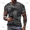 Punk Crow 3D Printed T-Shirt Dark Mighty Raven T Shirt For Men Casual Streetwear Women Tees Casual Birds Graphic Oversized Tops
