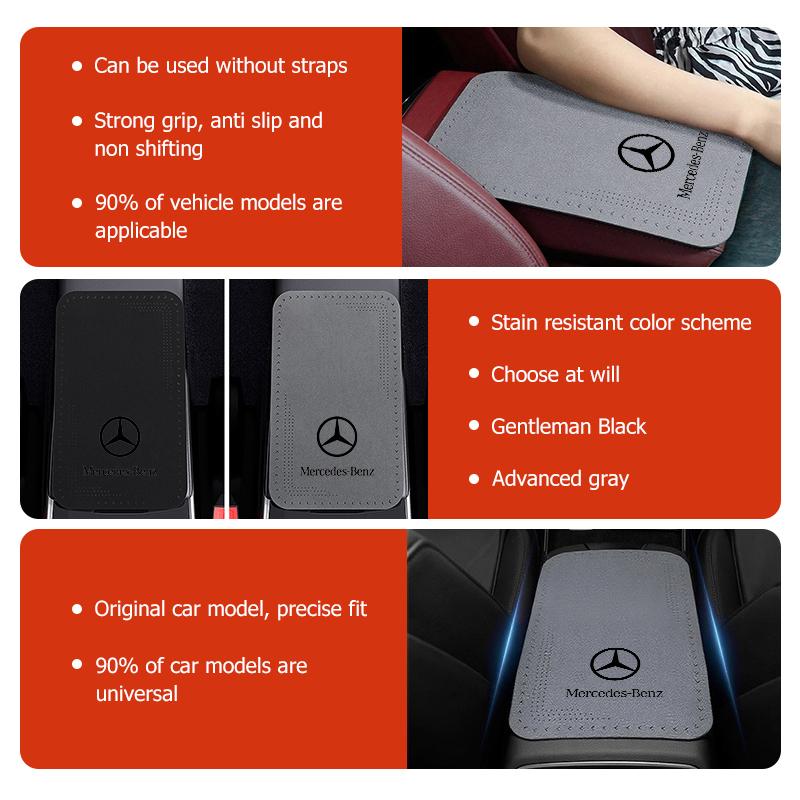 BFE3 Car Styling Leather Armrest Box Pad Center Console Protector Interior Accessories For Benz CITAN VITO SPRINTER CLS SLK Sport ML