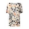 Women's Retro Printed Fashion Casual Round Neck Short Sleeve T-Shirt Top